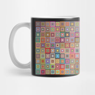 Retro Pattern Geometrical Squares Mug